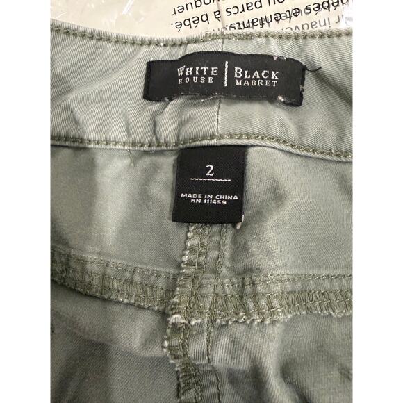 WHBM Slim Pedal Pushers Capris Olive Green Size 2 EUC - Picture 3 of 6